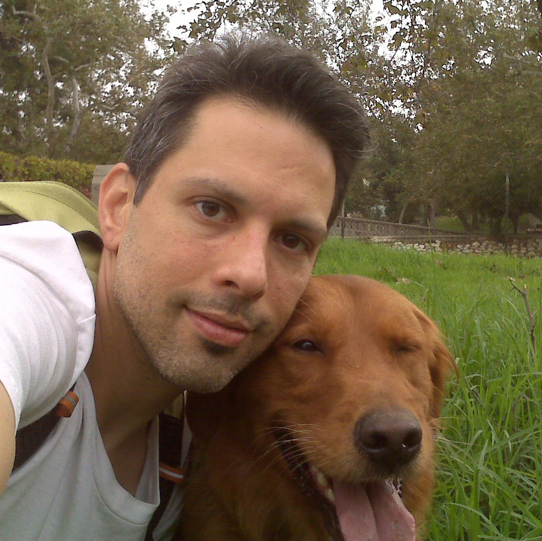 James & Dog Teddy
